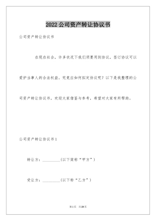 2024公司资产转让协议书_1