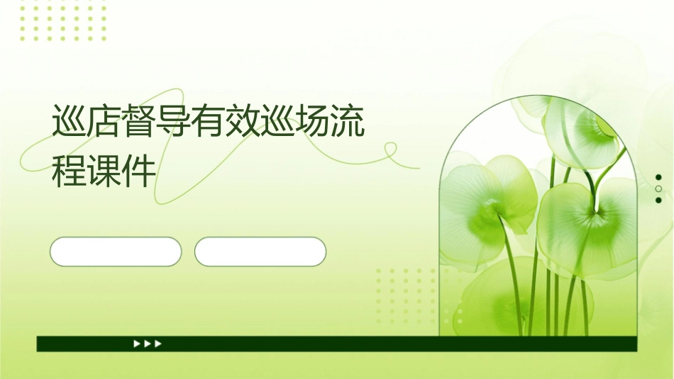 巡店督导有效巡场流程课件_第1页