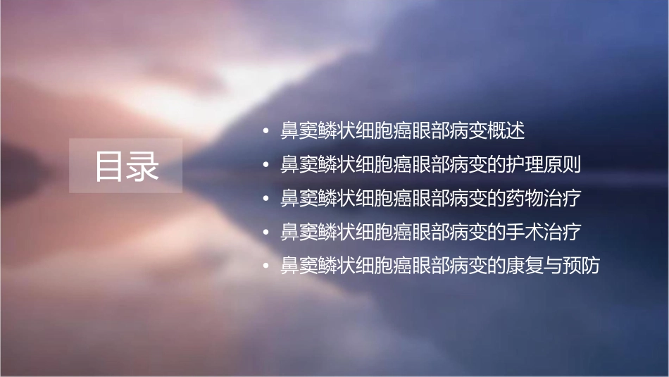 鼻窦鳞状细胞癌眼部病变护理课件_第2页