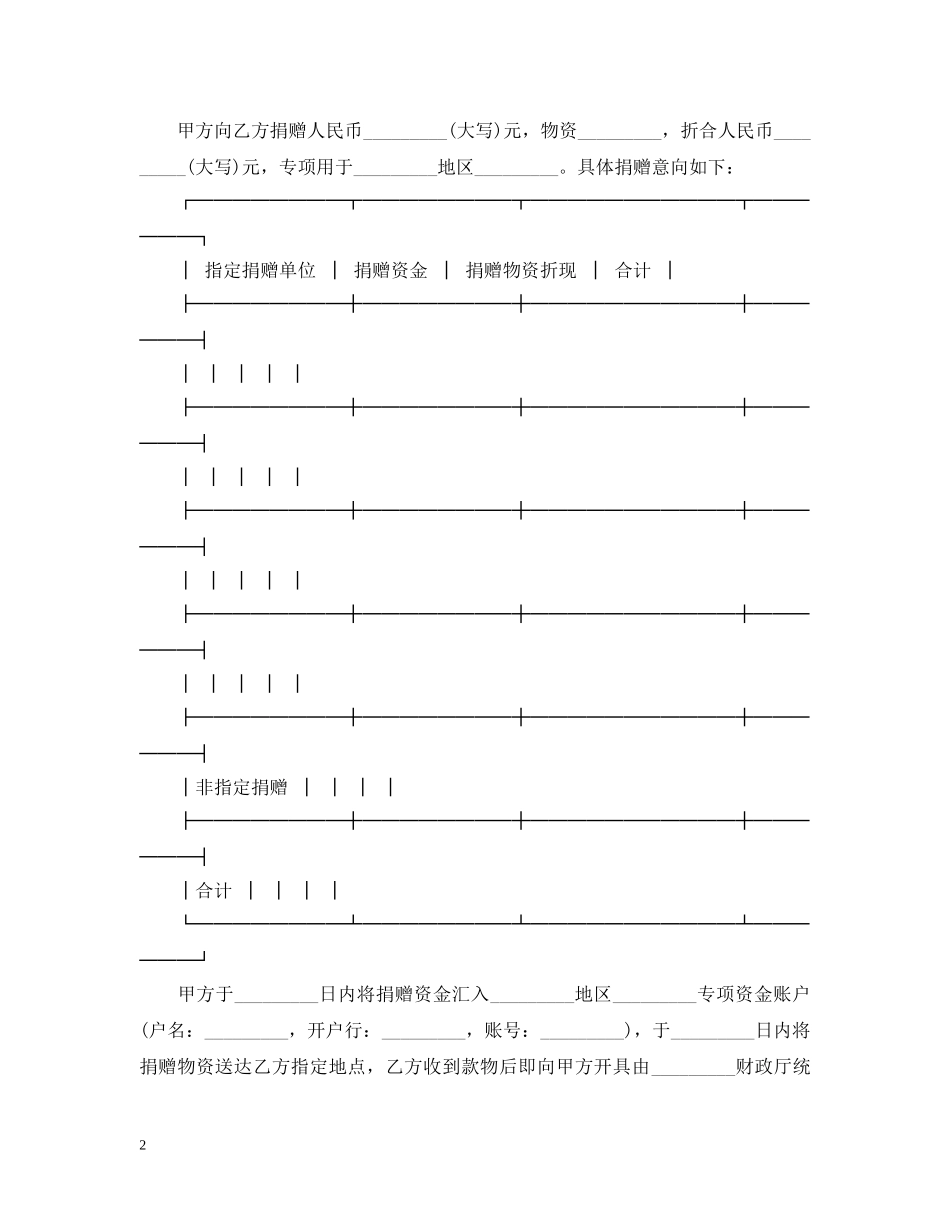 简单的赠与合同范本3篇 _第2页