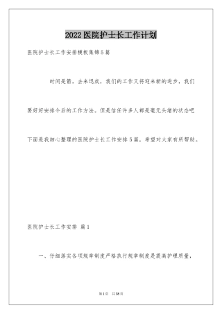 2024医院护士长工作计划_5