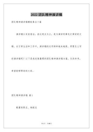 2024团队精神演讲稿_452