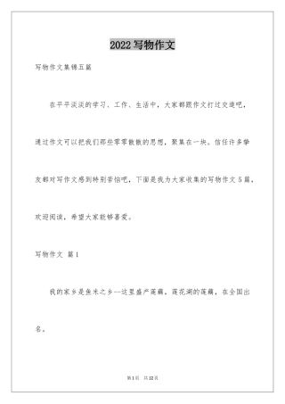 2024写物作文_130