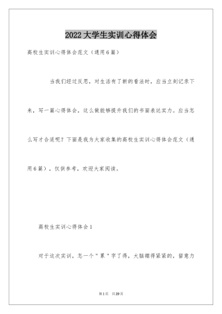 2024大学生实训心得体会_1