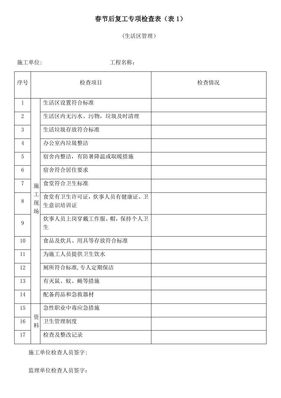 春节后复工专项检查表_第1页