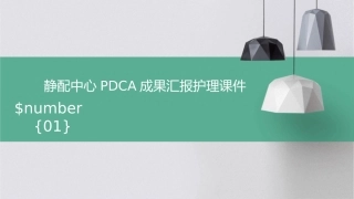静配中心PDCA成果汇报护理课件