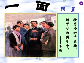 《一面》教学课件2