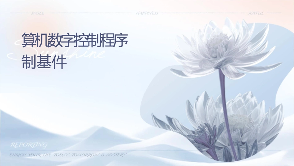 计算机数字控制程序编制基础讲述课件_第1页