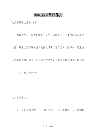 2024元旦节日作文_38