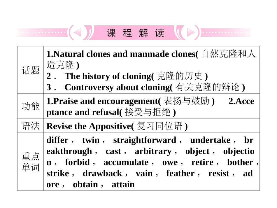 2012高考英语人教版一轮复习资料选修8Unit2Cloning_第3页