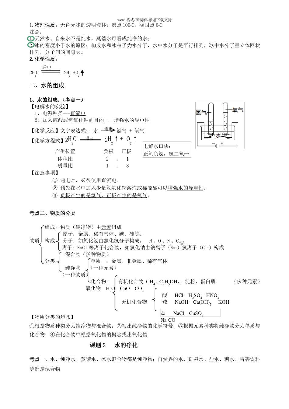 初三化学--自然界的水教案_第2页