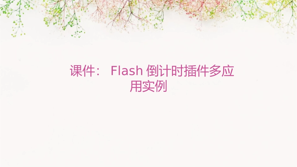 里使用的多种Flash倒计时插件课件_第1页