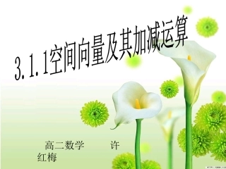 空间向量及其加减运算优质课课件