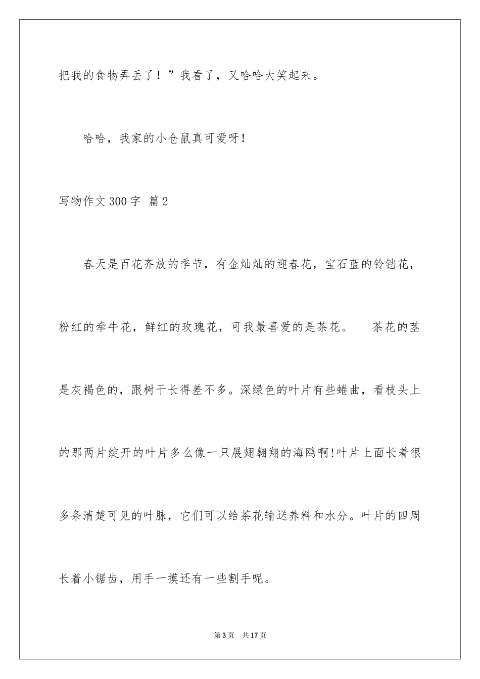 2024写物作文300字_131_第3页