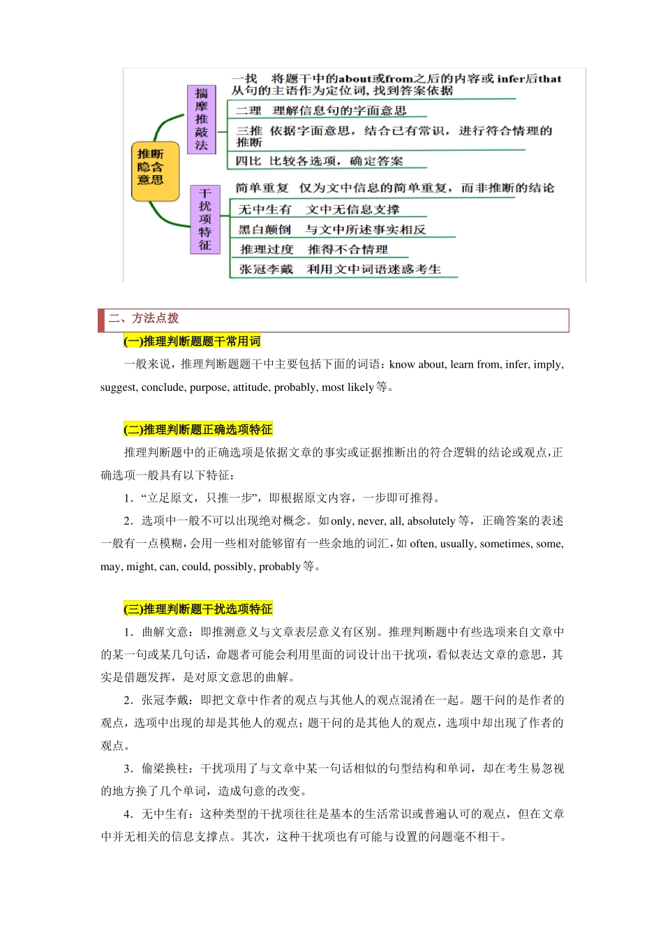 高中英语阅读理解之推断题原卷版_第2页