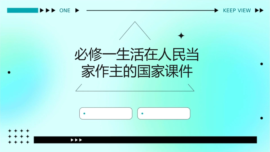 必修一生活在人民当家作主的国家课件_第1页