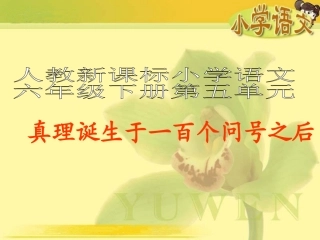 （人教新课标）六年级语文课件真理诞生于一百个问号之后