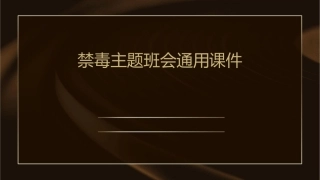 禁毒主题班会通用课件