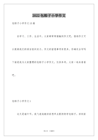 2024包粽子小学作文_1
