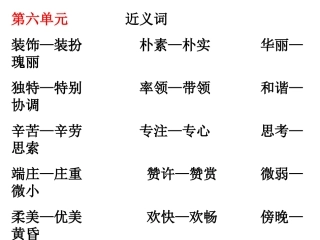 近义词和反义词