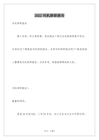 2024司机辞职报告_3