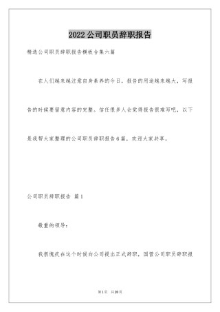 2024公司职员辞职报告_143