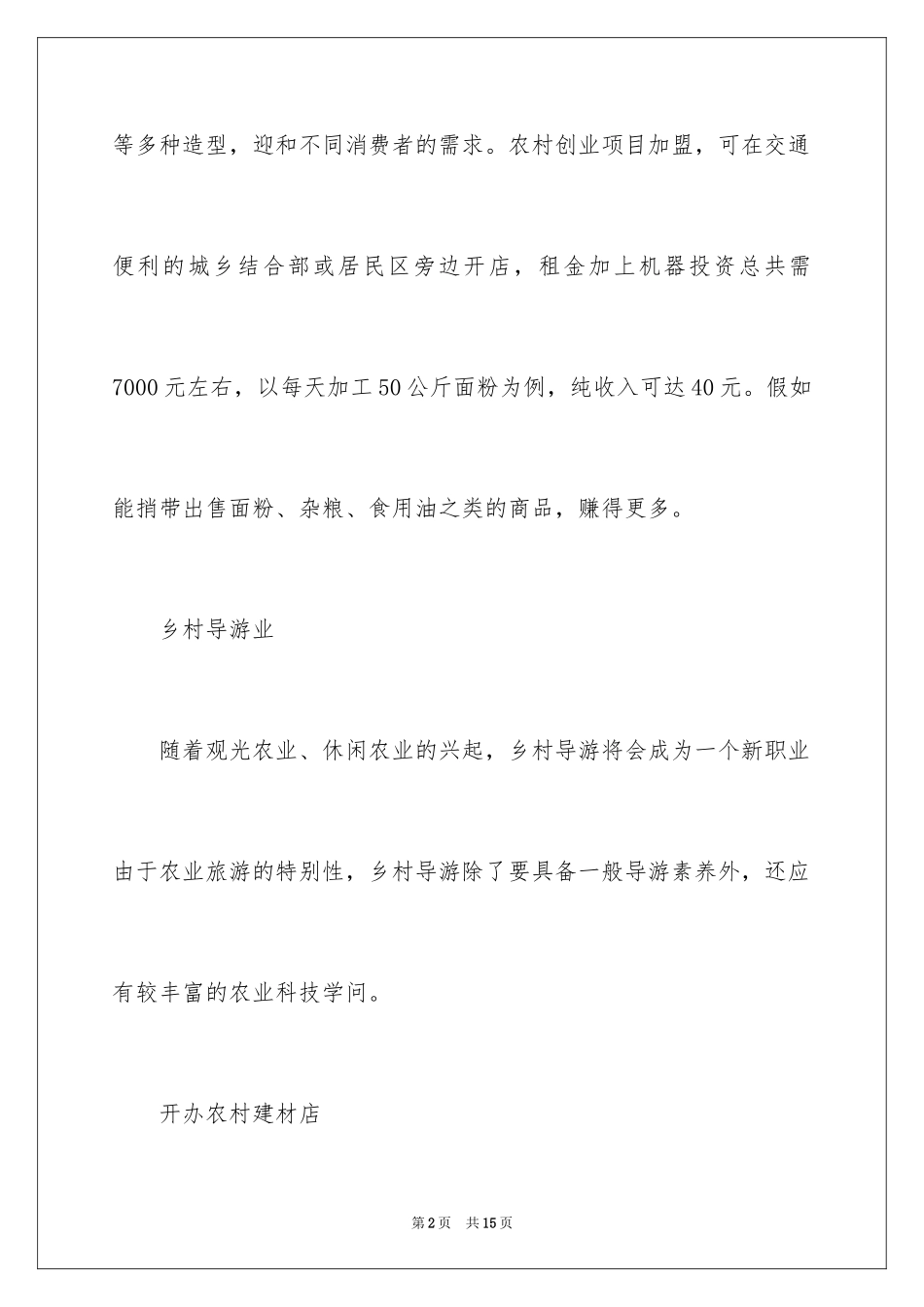 2024农村创业开店致富项目_第2页