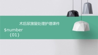 术后尿潴留处理护理课件