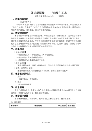 篮球场探秘——“曲线”工具教学设计