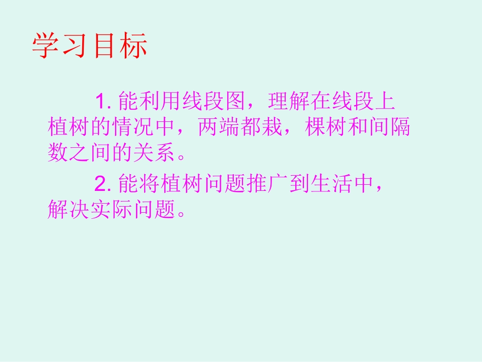 人教版四年级数学下册第八单元数学广角《植树问题_第1课时》PPT课件(修改)_第2页