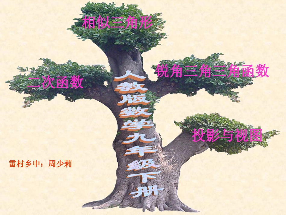 人教版数学九年级下册说课稿------周少莉_第3页