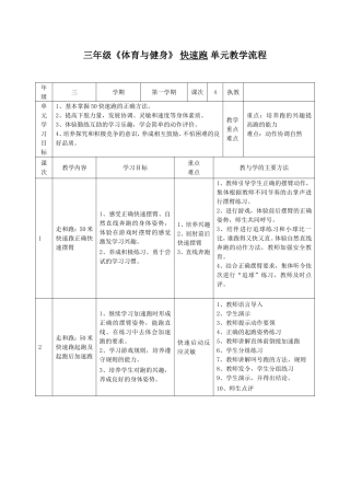 三年级快速跑教案 (2)