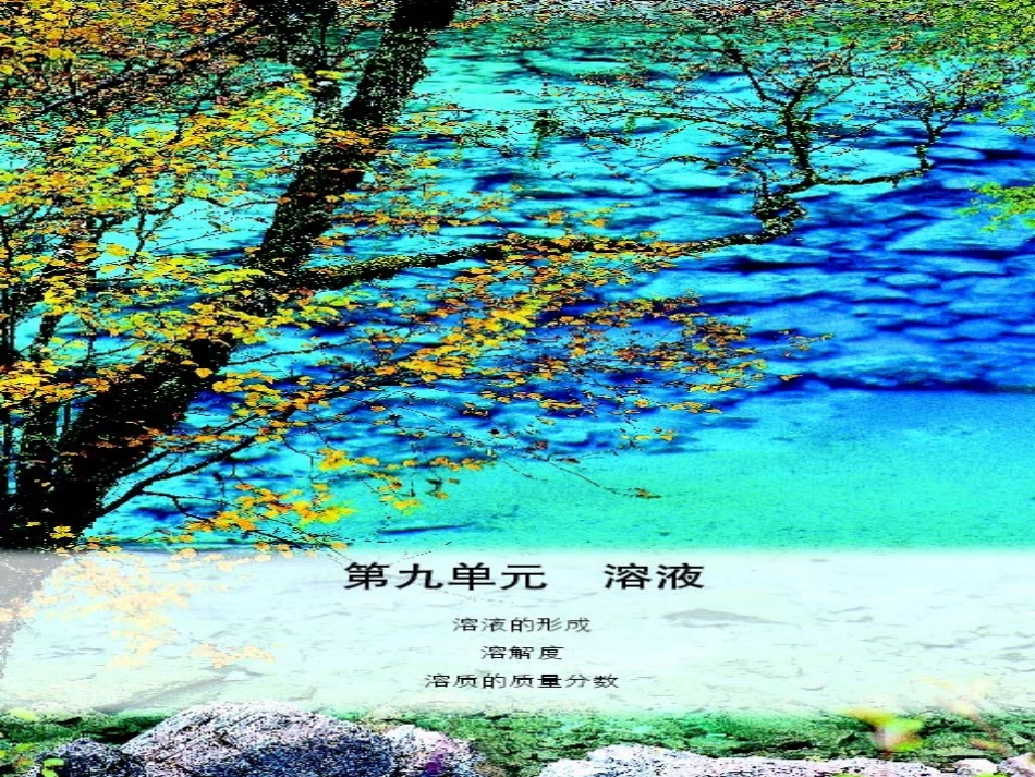 课题1溶液的形成_第1页