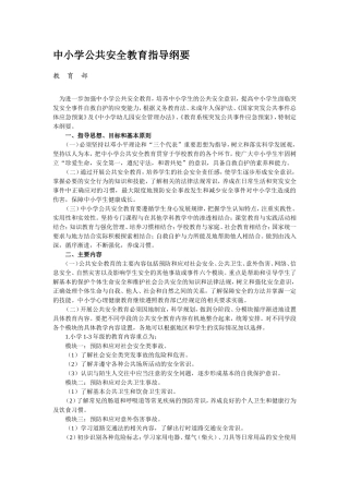 中小学公共安全教育指导纲要 (2)
