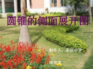 圆锥的侧面展开图