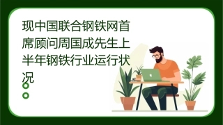 现中国联合钢铁网首席顾问周国成先生上半年钢铁行业运行状况课件