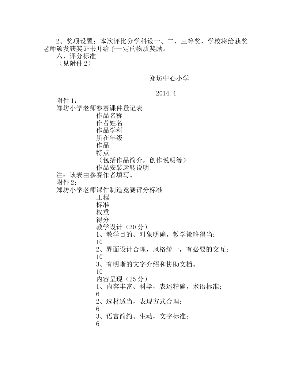 教导处范文教师课件制作比赛方案 _第2页