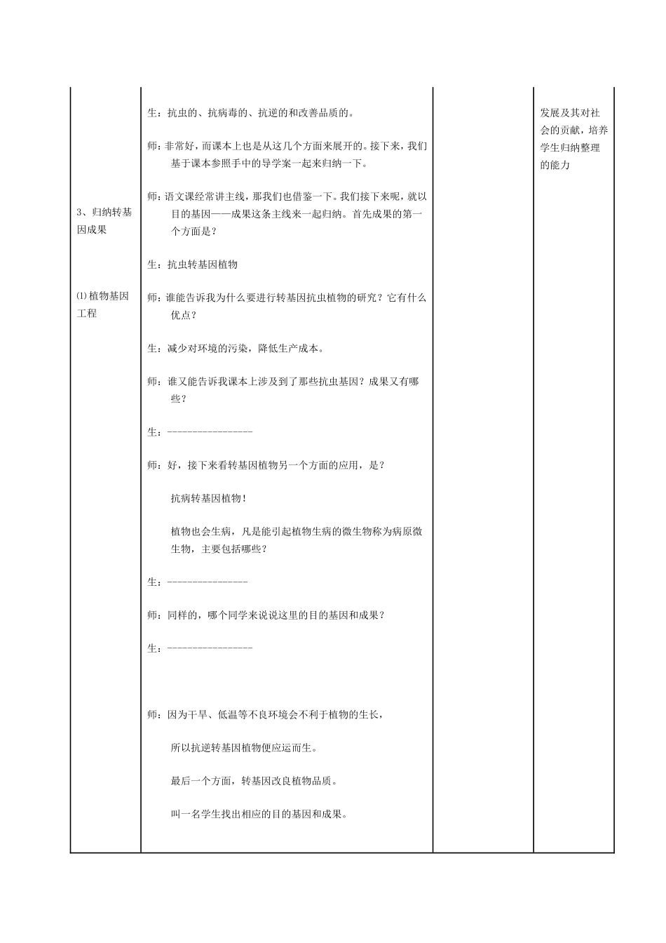 基因工程的应用教学设计_第3页
