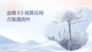 金蝶K3核算项目应用方案通用课件
