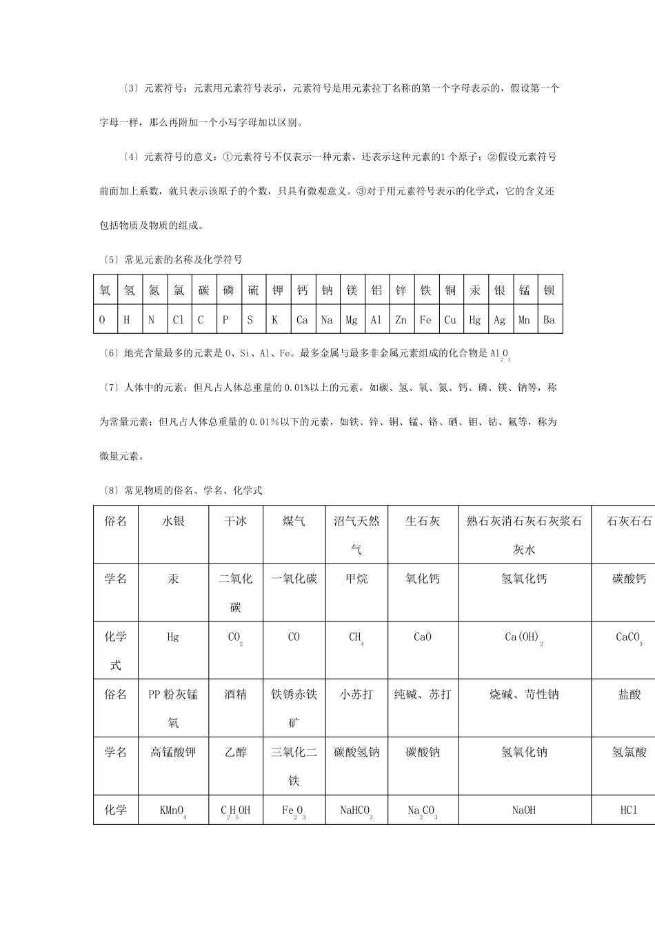 中考化学冲刺复习第4单元构成物质的奥秘试题_第2页