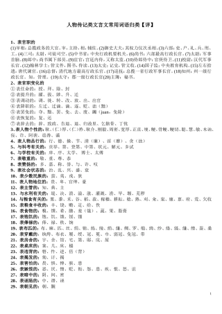 人物传记类文言文常用词语归类1