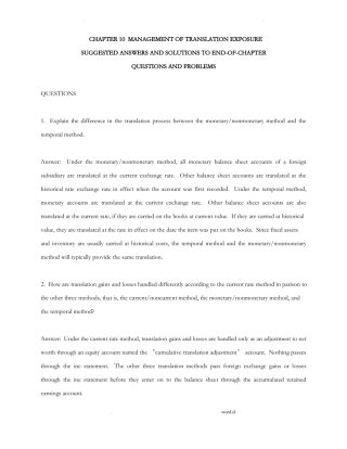 国际财务管理课后习题答案chapter