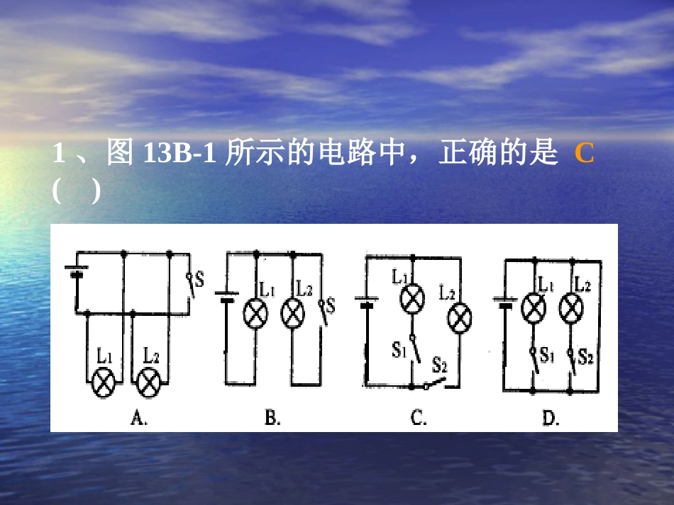 北师大版九年级物理电路与电路图专题训练_第2页