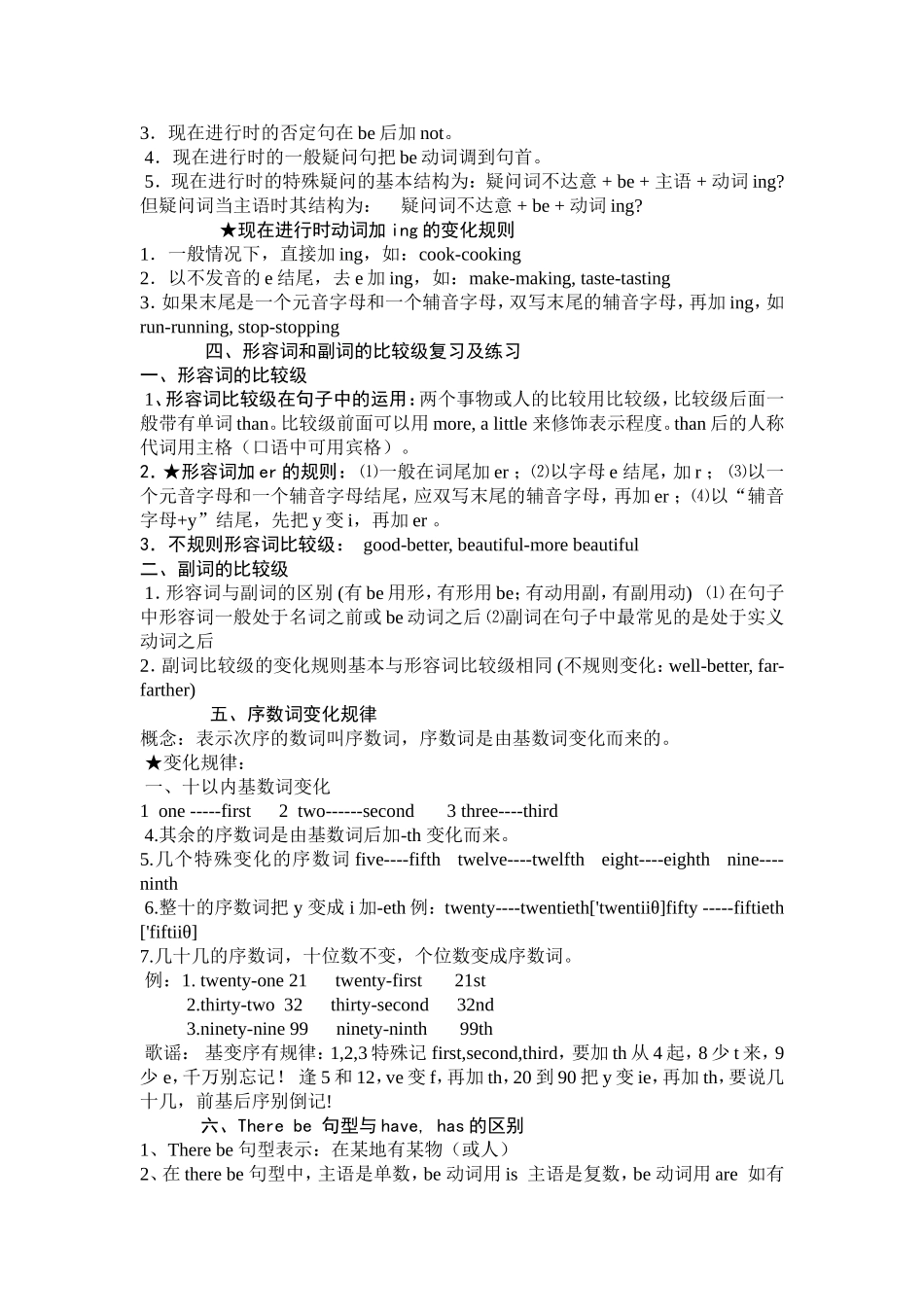 PEP小学英语语法要点及习题_第2页