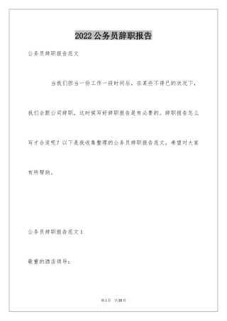 2024公务员辞职报告_10