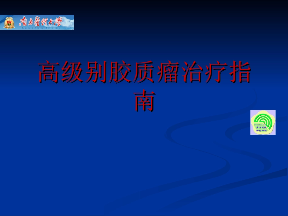 高级别胶质瘤治疗指南_第1页