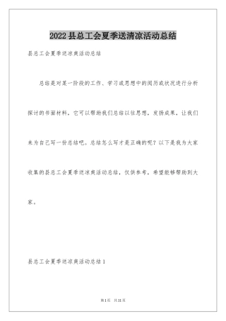 2024县总工会夏季送清凉活动总结_1