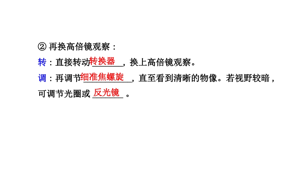 高中生物 第1章 实验使用高倍显微镜观察几种细胞课件 新人教版必修1_第3页