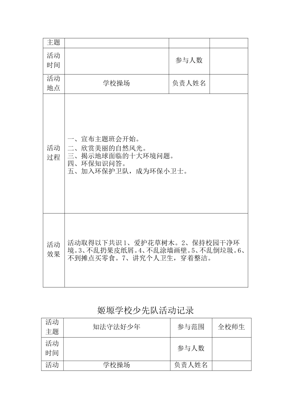 小学少先队活动记录_第3页