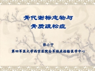 骨代谢讲课稿